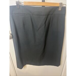 J.CREW Women's Charcoal Gray Wool Zip Pencil Skirt Size 10